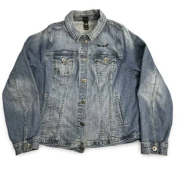 Disney Nightmare Before Christmas Jacket Womens‎ 3 Blue Denim Simply Meant To Be - Picture 2 of 12